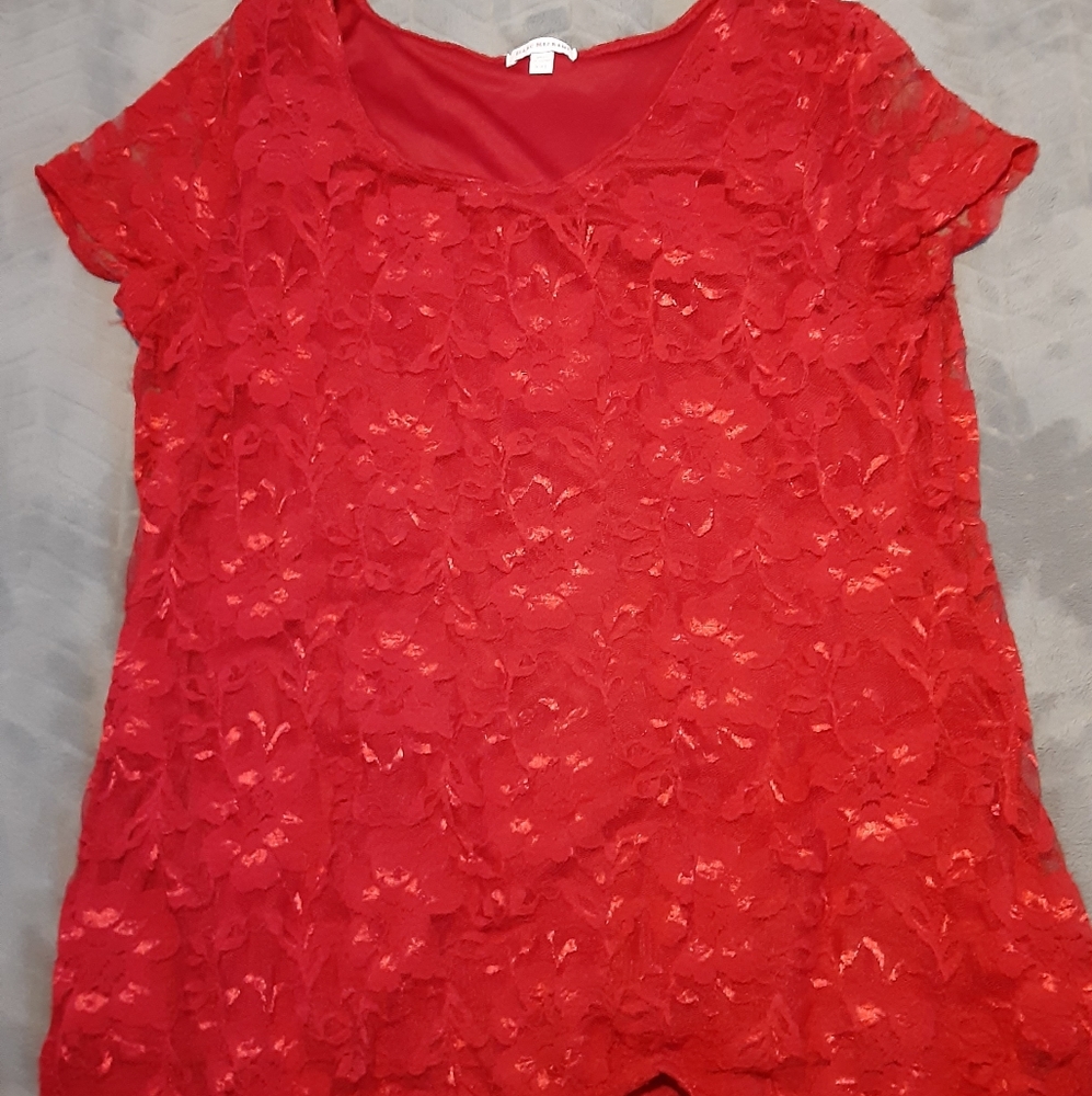 Red Laced Top
